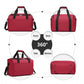 Kono Structured Travel Duffle Bag - Burgundy
