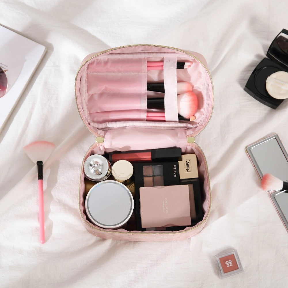 Miss Lulu Make-Up Organiser Storage Bag - Pink