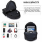 Kono Leisure Water-Resistant Functional Backpack - Black