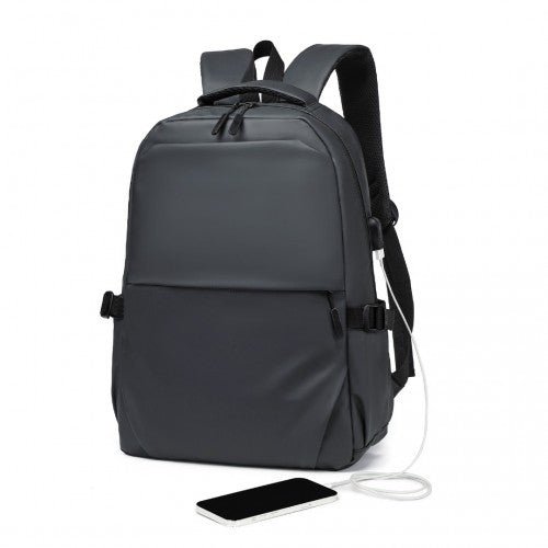 Kono Leisure Water-Resistant Functional Backpack - Grey