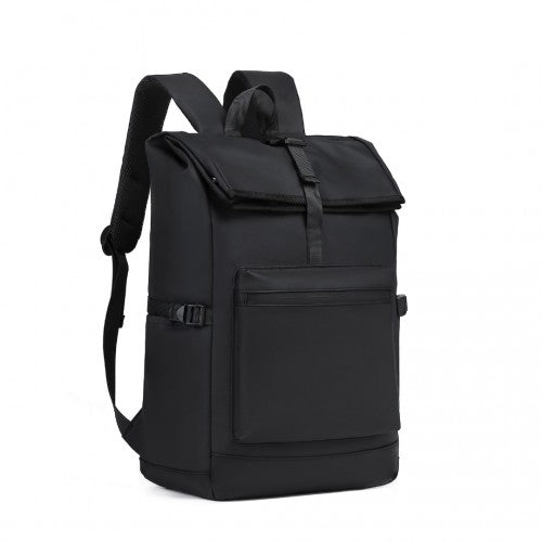 Kono Durable Water-Resistant Stylish Backpack - Black