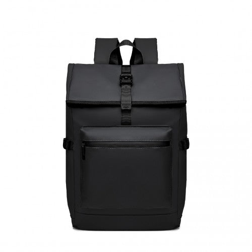 Kono Durable Water-Resistant Stylish Backpack - Black