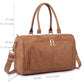 Miss Lulu Leather Look Maternity Changing Shoulder Bag Brown