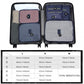 Kono 6 Piece Polyester Travel Luggage Organiser Bag Set - Navy Blue