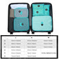Kono 6 Piece Polyester Travel Luggage Organiser Bag Set - Blue