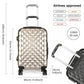 Kono Multifaceted Diamond Pattern Hard Shell 20 Inch Suitcase - Gold