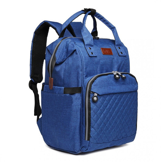 Kono Wide Open Designed Baby Diaper Changing Backpack - Blue