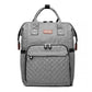 Kono Wide Open Designed Baby Diaper Changing Backpack - Grey