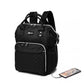 Kono Plain Wide Opening Baby Nappy Changing Backpack With USB Connectivity - Black