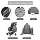 Kono Large Capacity Multi Function Baby Diaper Backpack Grey