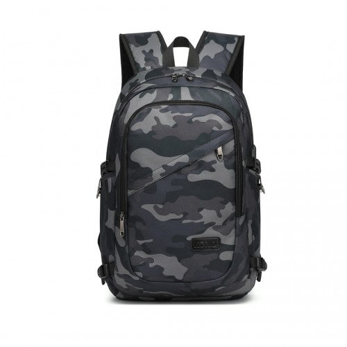 Kono Business Laptop Backpack With USB Charging Port - Camo