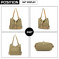 Kono Canvas Hobo Slouch Shoulder Bag And Backpack - Khaki