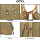 Kono Canvas Hobo Slouch Shoulder Bag And Backpack - Khaki