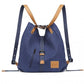 Kono Canvas Hobo Slouch Shoulder Bag And Backpack - Navy
