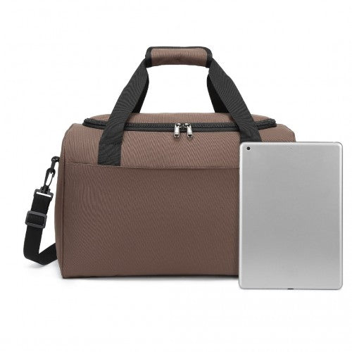 Kono Structured Travel Duffle Bag - Brown