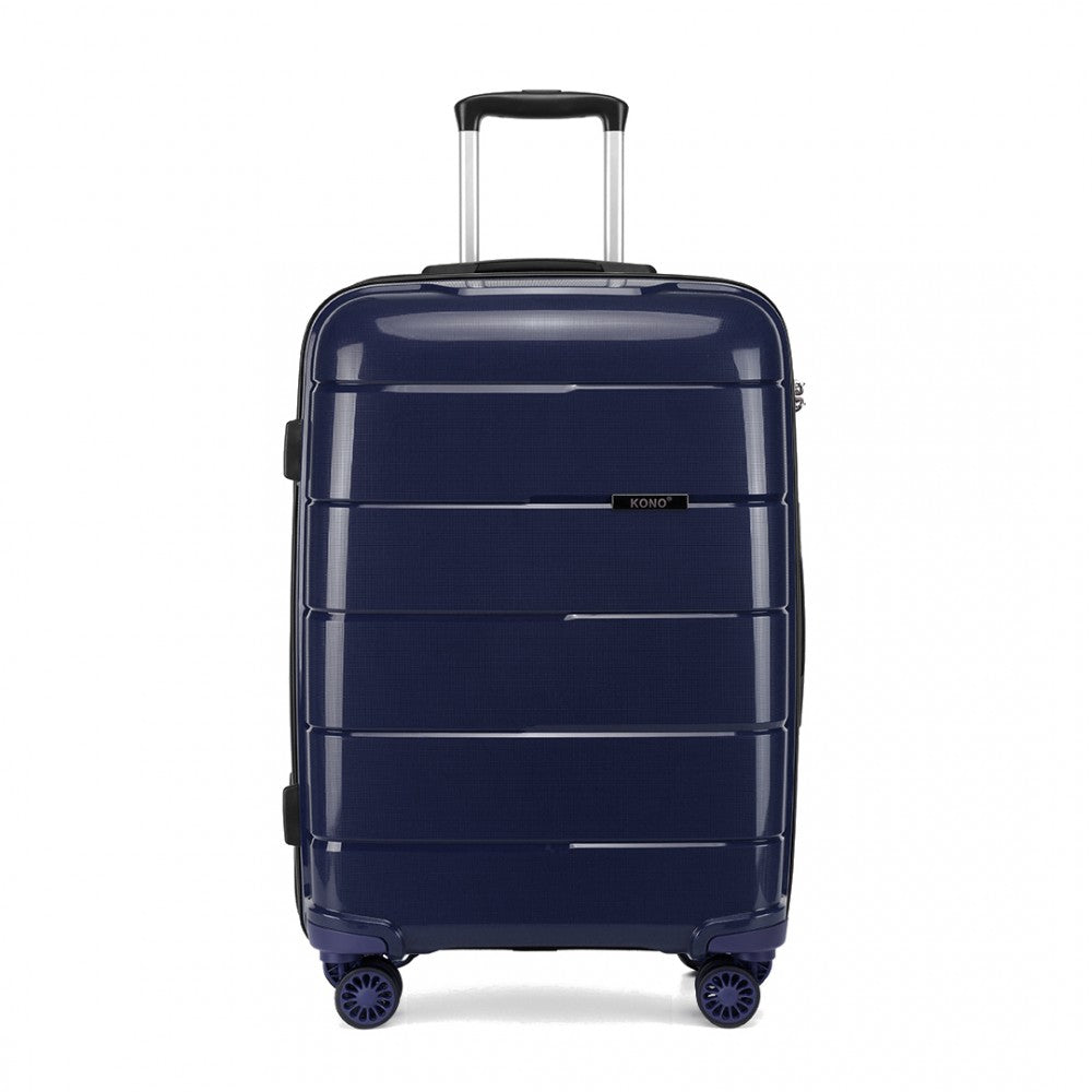 Kono 28 Inch Hard Shell PP Suitcase - Navy
