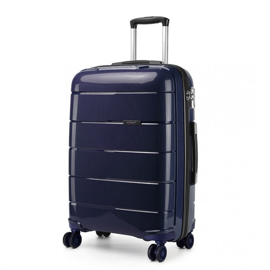 Kono 28 Inch Hard Shell PP Suitcase - Navy