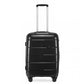 Kono 20 Inch Cabin Size Hard Shell PP Suitcase - Black