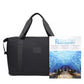 Kono Two Pieces Expandable Durable Waterproof Travel Duffle Bag Set - Black