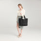 Kono Two Pieces Expandable Durable Waterproof Travel Duffle Bag Set - Black