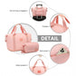 Kono Two Pieces Expandable Durable Waterproof Travel Duffle Bag Set - Pink