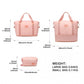Kono Two Pieces Expandable Durable Waterproof Travel Duffle Bag Set - Pink