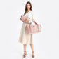 Kono Two Pieces Expandable Durable Waterproof Travel Duffle Bag Set - Pink