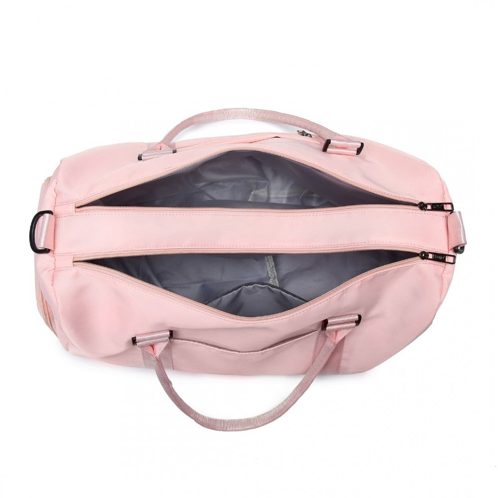 Kono Multi Waterproof Gym Bag Carry On Weekend Bag - Pink