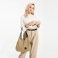 Canvas Shoulder Tote Bag - Khaki