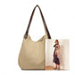 Canvas Shoulder Tote Bag - Khaki