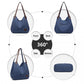 Canvas Shoulder Tote Bag - Navy