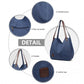 Canvas Shoulder Tote Bag - Navy