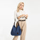 Canvas Shoulder Tote Bag - Navy