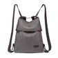 Kono Two Way Canvas Shoulder Bag Backpack - Grey