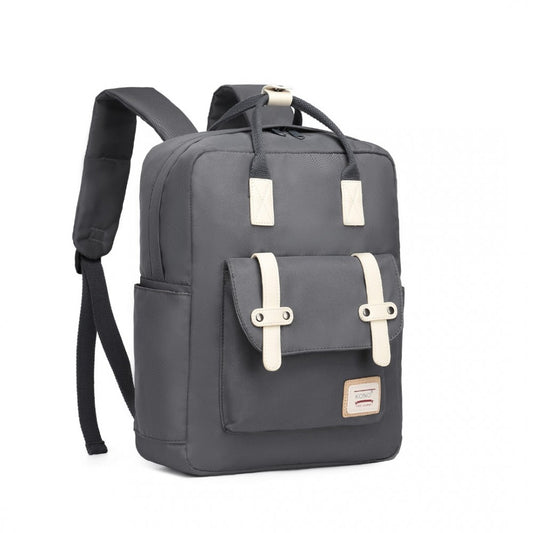 Kono Casual Daypack Lightweight Backpack Travel Bag - Grey