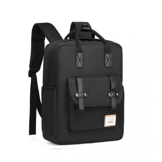 Kono Casual Daypack Lightweight Backpack Travel Bag - Black