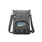 Kono Casual Multi Pocket RFID Blocking Cross Body Bag - Grey