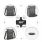 Kono Casual Multi Pocket RFID Blocking Cross Body Bag - Grey
