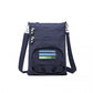 Kono Casual Multi Pocket RFID Blocking Cross Body Bag - Navy