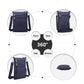 Kono Casual Multi Pocket RFID Blocking Cross Body Bag - Navy