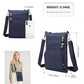 Kono Casual Multi Pocket RFID Blocking Cross Body Bag - Navy
