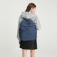 Kono Canvas Lightweight Casual School Backpack - Navy