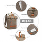 Kono Large Capacity Canvas Casual Travel Backpack - Khaki