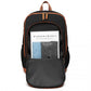 Kono Contrasting Colors Waterproof Casual Backpack With Laptop Compartment - Black