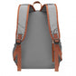 Kono Contrasting Colors Waterproof Casual Backpack With Laptop Compartment - Grey