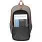 Kono Contrasting Colors Waterproof Casual Backpack With Laptop Compartment - Grey