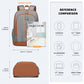 Kono Contrasting Colors Waterproof Casual Backpack With Laptop Compartment - Grey