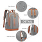 Kono Contrasting Colors Waterproof Casual Backpack With Laptop Compartment - Grey