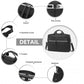 Kono Water-Repellent Elegant Quilted Laptop Bag - Black