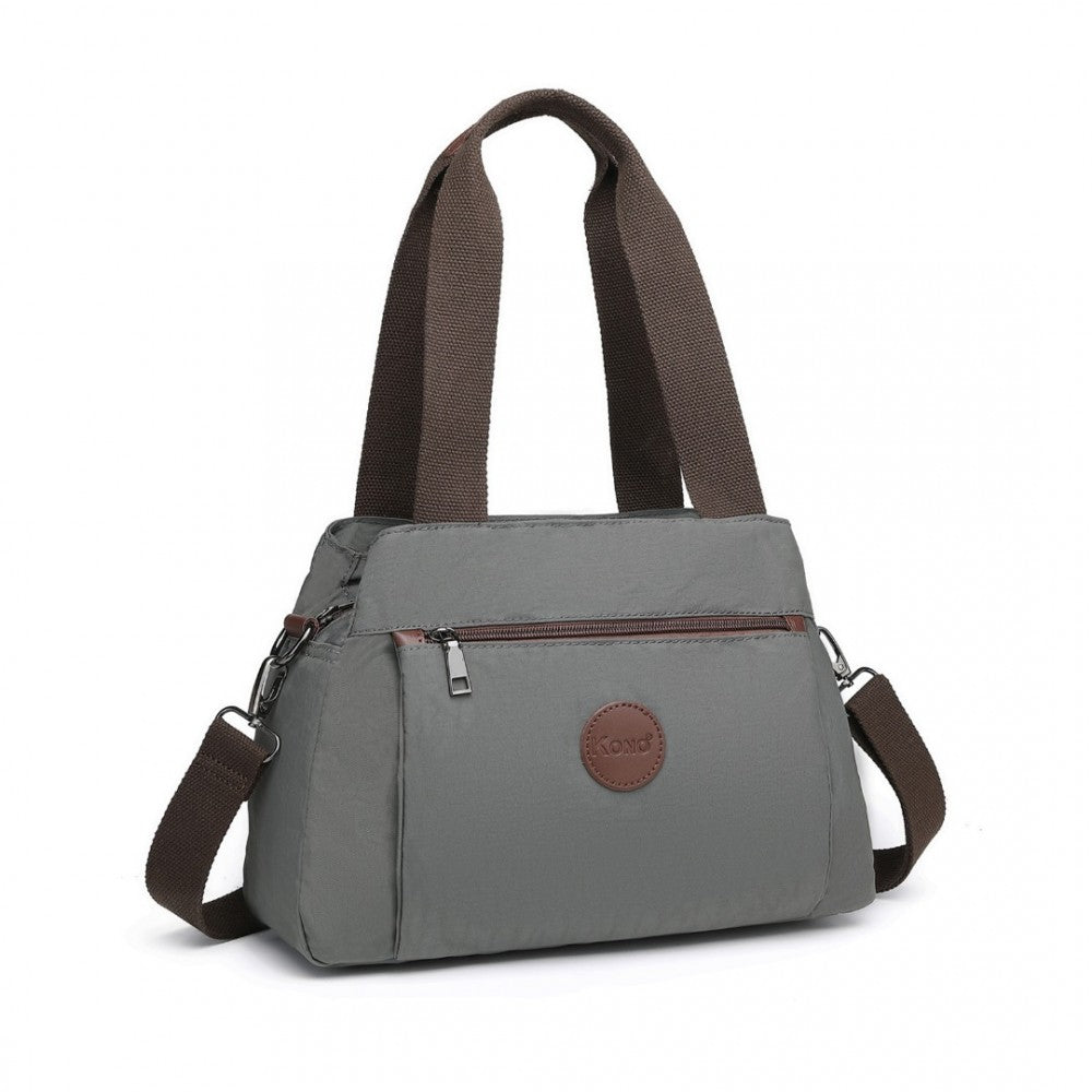 Kono Waterproof Multi-Functional Handbag Cross Body Bag - Grey